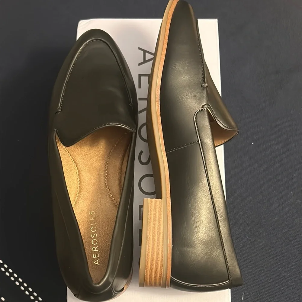 AEROSOLES‎ Dark Leather Loafers